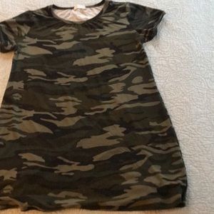 Camouflage T shirt dress